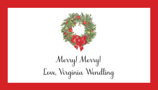 Wreath Folded Enclosure Cards